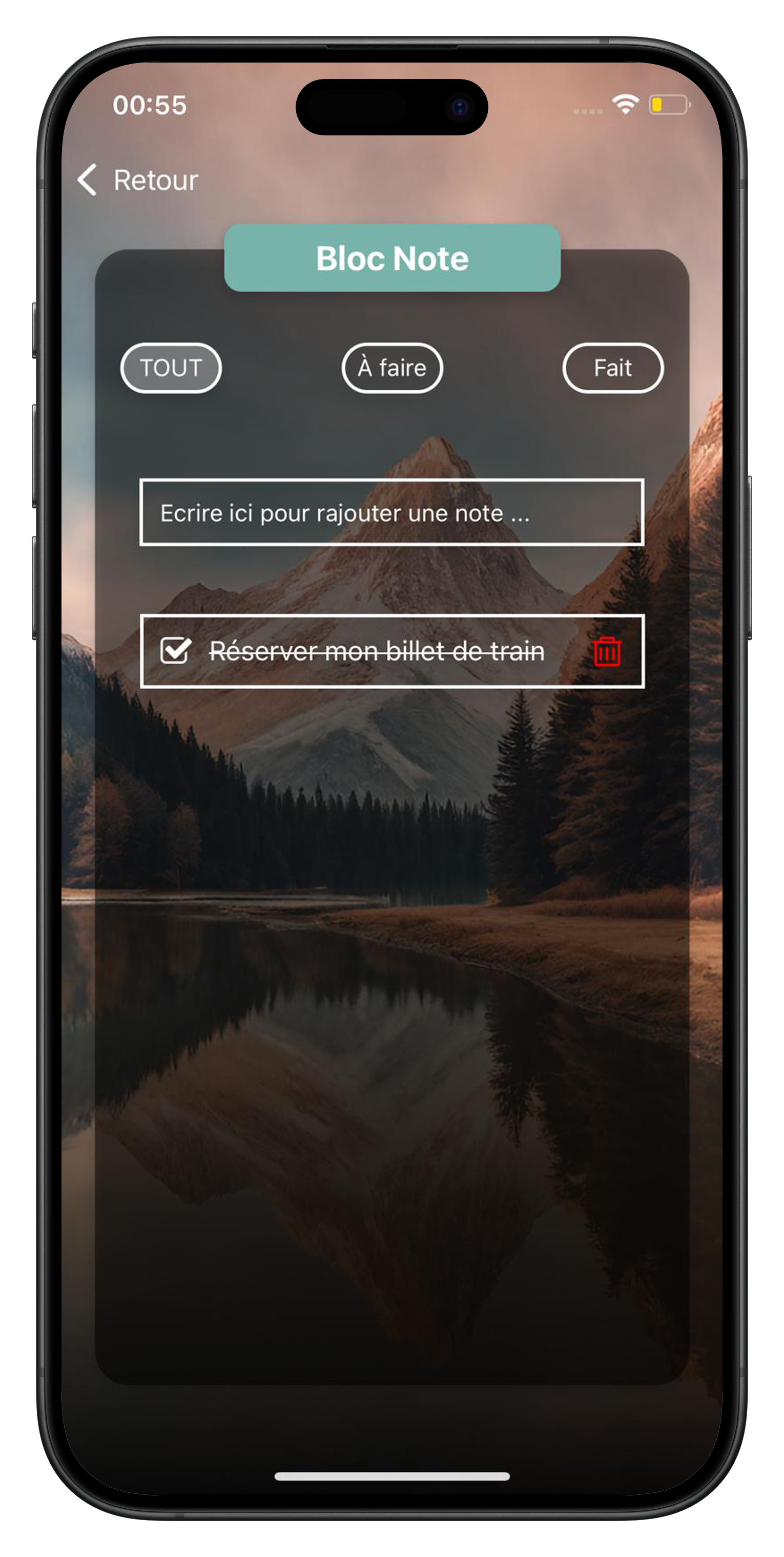 Gérez vos notes et tâches dans un bloc-notes simple et centralisé.